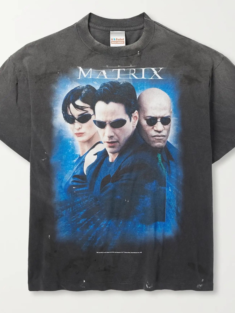 Saint Michael Matrix Graphic Black Tee - Vintage Movie Poster Shirt